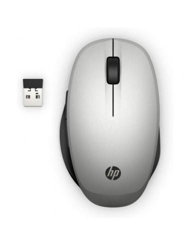 Ratón Inalámbrico por Bluetooth HP Dual Mode/ Hasta 3600 DPI/ Plata