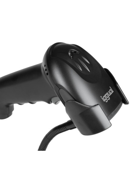 iggual Lector código barras 2D USB gatillo soporte