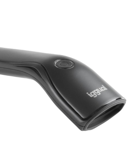 iggual Lector código barras 1D USB botón soporte