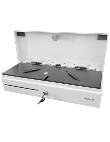 Cajón Portamonedas Approx appCASH02FLIPTOPWH/ Manual y Automático/ Blanco