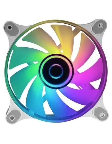 Ventilador Mars Gaming MF-3D/ 12cm/ ARGB/ Blanco