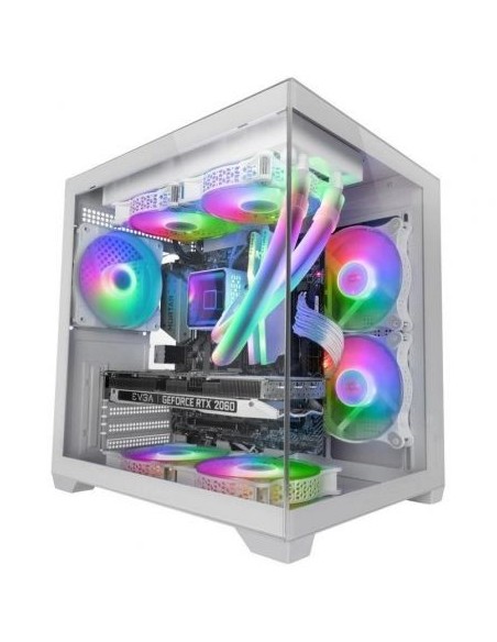 Caja Gaming Minitorre Mars Gaming MC-VIEW2/ Blanca