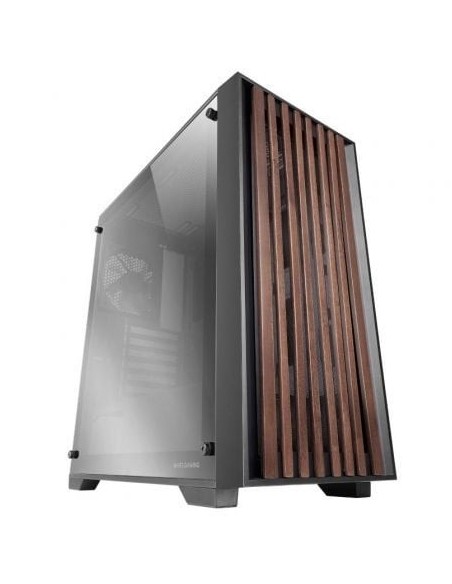Caja Gaming Semitorre Mars Gaming MC-WOOD/ Cristal Cromado