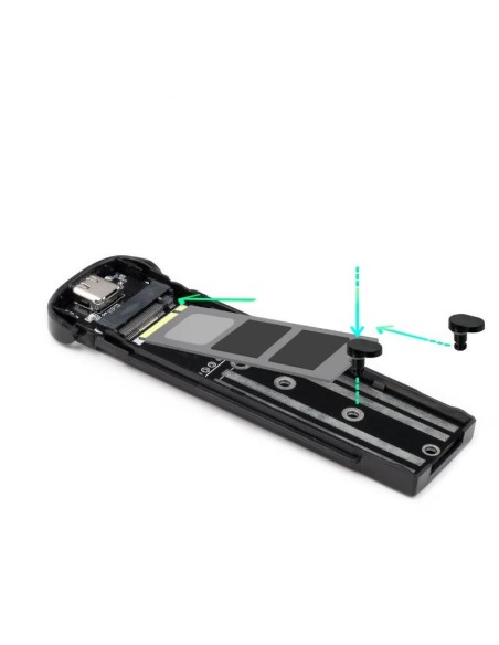 Tooq Caja Externa M'2 NVMe USB3'1 GEN2 Negra