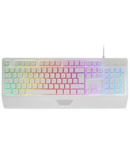 Teclado Gaming SemiMecánico Mars Gaming MK124/ Blanco