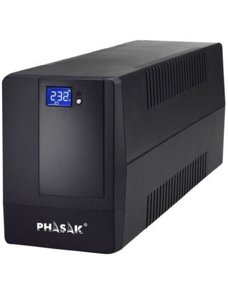 SAI Línea Interactiva Phasak 600 VA LCD/ 600VA/ 2 Salidas/ Formato Torre