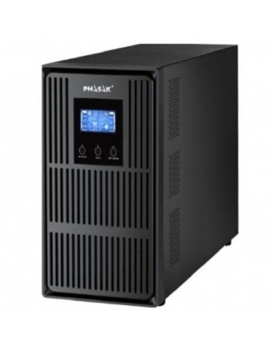 SAI Online Phasak Conqueror Pro 3000 VA Online LCD/ 3000VA-2700W/ 3 Salidas/ Formato Torre