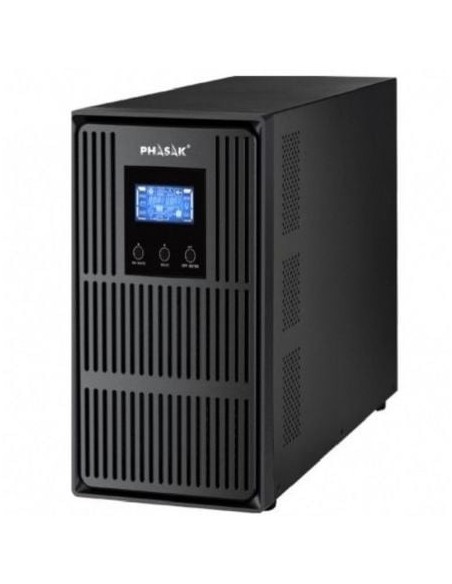 SAI Online Phasak Conqueror Pro 3000 VA Online LCD/ 3000VA-2700W/ 3 Salidas/ Formato Torre