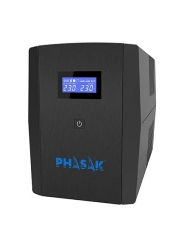 SAI Línea Interactiva Phasak SIRIUS 1560 VA Interactive/ 1560VA-900W/ 4 Salidas/ Formato Torre