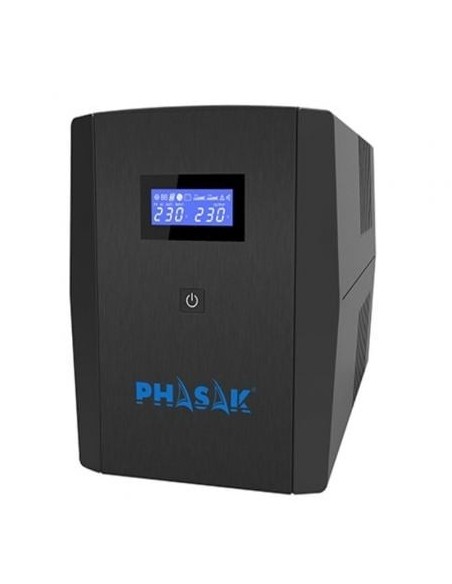 SAI Línea Interactiva Phasak SIRIUS 1560 VA Interactive/ 1560VA-900W/ 4 Salidas/ Formato Torre