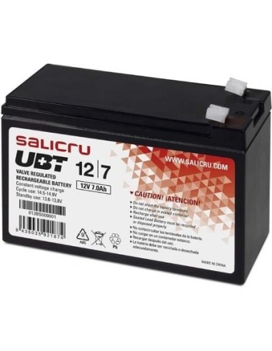 Batería Salicru UBT 12/7 V2 compatible con SAI Salicru según especificaciones