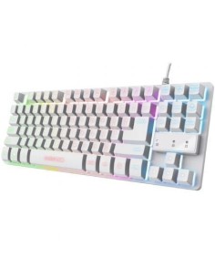 Teclado Gaming Trust Gaming GXT 833W Thado TKL/ Blanco