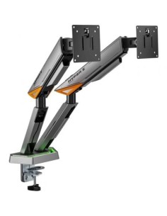 Soporte de Mesa Gaming para Monitor Aisens DT38TSRRGB-349/ Giratorio/ Inclinable/ hasta 16kg/ con Iluminación RGB