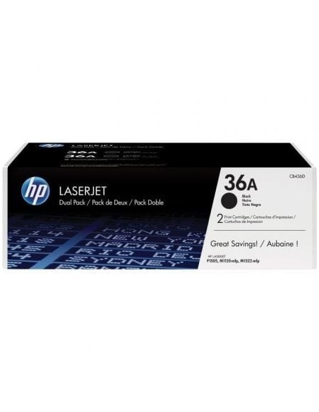 Tóner Original HP nº36A Multipack/ 2x Negro