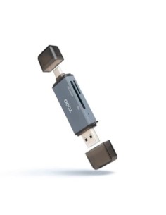 Tooq TQR-3001G Lector USB3.0 (USB-C+USB-A) SD/TF