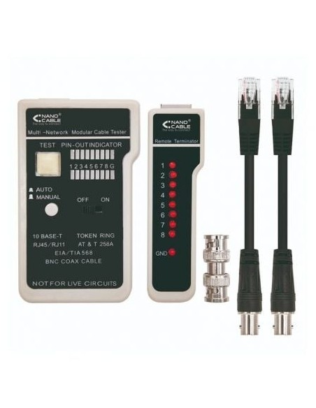 Tester Nanocable 10.31.0303 para RJ11-RJ12-RJ45