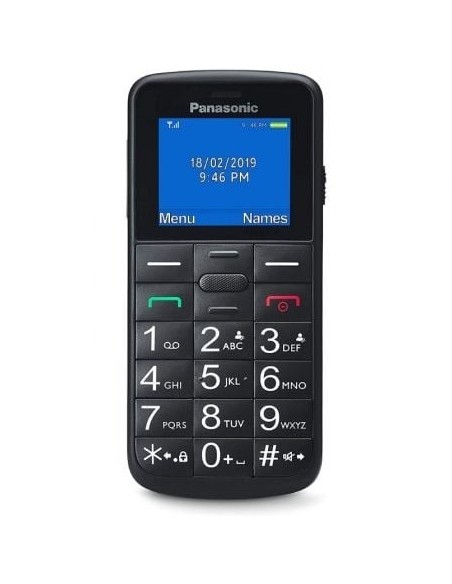 Teléfono Móvil Panasonic KX-TU110EXB para Personas Mayores/ Negro