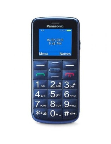 Teléfono Móvil Panasonic KX-TU110EXC para Personas Mayores/ Azul