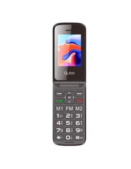 Teléfono Móvil Qubo X-247BKC para Personas Mayores/ Negro