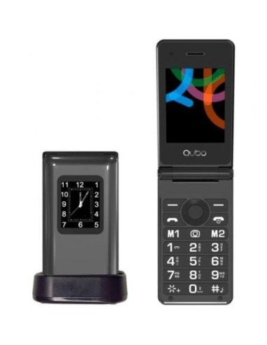 Teléfono Móvil Qubo X-28BKC para Personas Mayores/ Negro