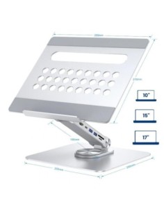 EWENT Soporte Giro 360 y DockingStation 7 en 1 2