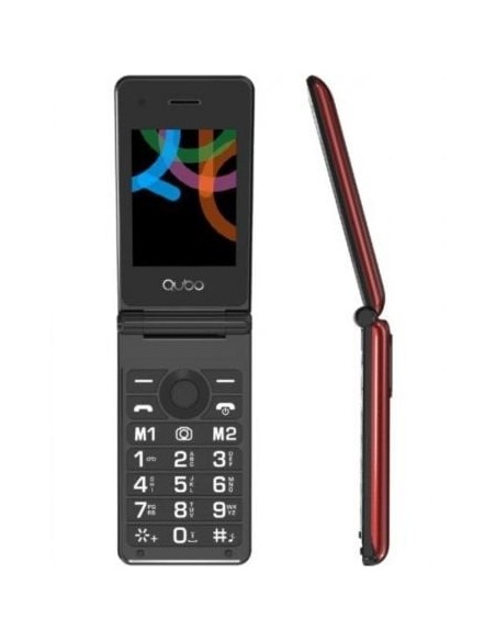 Teléfono Móvil Qubo X-28RD para Personas Mayores/ Rojo