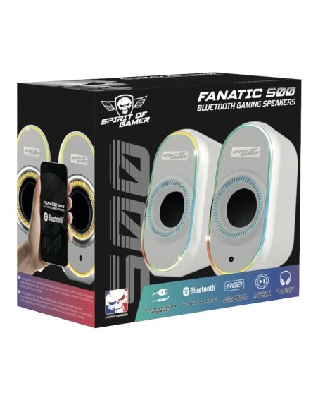 Spirit of Gamer Altavoz 2'0 FANATIC 500 RGB White