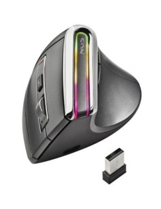 Ratón Vertical Inalámbrico por Bluetooth NGS Evo Karma/ Batería recargable/ Hasta 3200 DPI