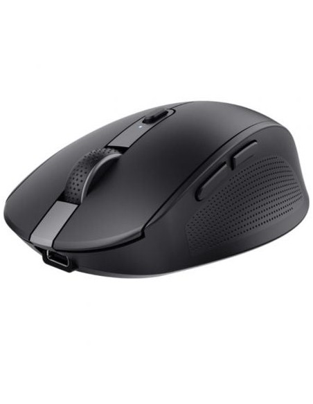 Ratón Inalámbrico por Bluetooth Trust Ozaa Compact Wireless/ Batería recargable/ Hasta 3200 DPI/ Negro