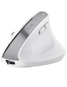 Ratón Vertical Inalámbrico por Bluetooth Trust Bayo+/ Batería Recargable/ Hasta 2400 DPI/ Blanco