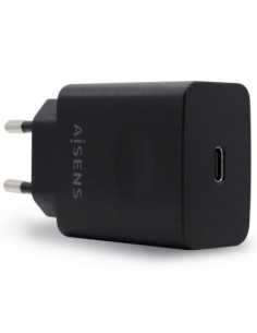 Cargador de Pared Aisens ASCH-1PD20-BK/ 1xUSB Tipo-C/ 20W