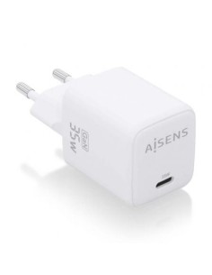 Cargador de Pared GaN Aisens ASCH-35W1P016-W/ 1xUSB Tipo-C/ 35W
