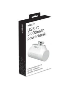 Celly Powerbank Compacta Usb-C 5000 mAh Blanca
