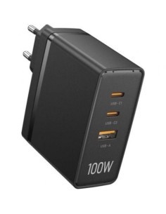 Cargador de Pared GaN Vention FEGB0-EU/ 2xUSB Tipo-C/ 1xUSB/ 100W