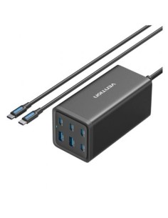 Cargador de Pared Vention FENB0-EU/ 4xUSB Tipo-C/ 2xUSB/ 200W