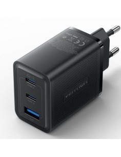 Cargador de Pared GaN Vention FERB0-EU/ 2xUSB Tipo-C/ 1xUSB/ 65W