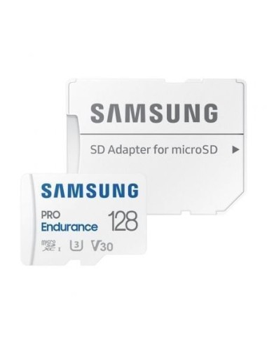 Tarjeta de Memoria Samsung Pro Endurance 128GB microSD XC con Adaptador/ Clase 10/ 100MBs