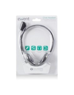 EWENT Auriculares diadema con micro mini jack