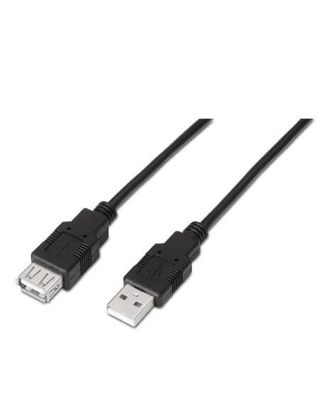 Cable Alargador USB 2.0 Aisens A101-0017/ USB Macho - USB Hembra/ Hasta 2.5W/ 60Mbps/ 3m/ Negro