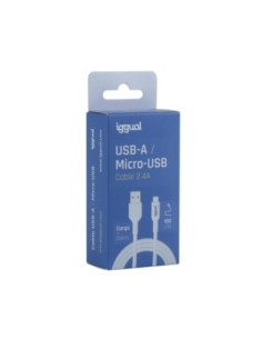 iggual cable USB-A/micro-USB 100 cm blanco 2