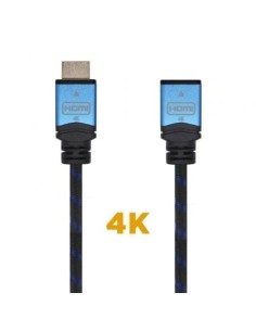 Cable Alargador HDMI Aisens A120-0453/ HDMI Macho - HDMI Hembra/ 2m/ Negro/ Azul