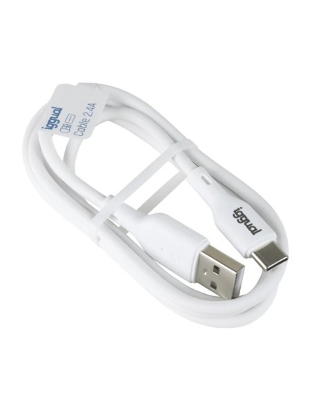 iggual cable USB-A/USB-C 100 cm blanco