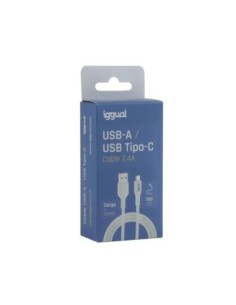 iggual cable USB-A/USB-C 100 cm blanco 2