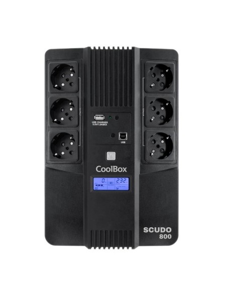 COOLBOX SAI SCUDO3 800VA/480W CON PANTALLA  LCD