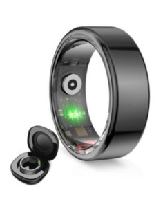 Anillo Inteligente KSIX Saturn Talla XS/ Ø18.1mm/ Notificaciones/ Frecuencia Cardíaca/ Negro