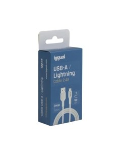 iggual cable USB-A/Lightning 100 cm blanco 2