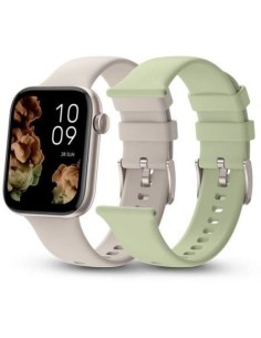 Smartwatch SPC Smartee Duo 2 9650B/ Notificaciones/ Frecuencia Cardíaca/ Blanco/ Incluye Correa Extra