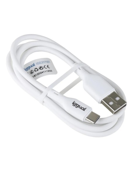 iggual Cable USB-A/USB-C 100 cm blanco Q3'0 3A