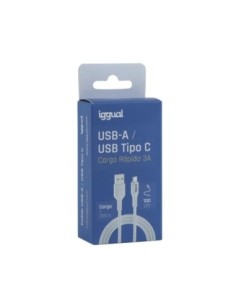 iggual Cable USB-A/USB-C 100 cm blanco Q3'0 3A 2