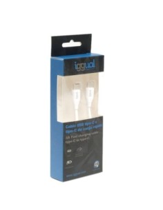 iggual Cable USB-C/USB-C 100 cm blanco Q3'0 3A 2